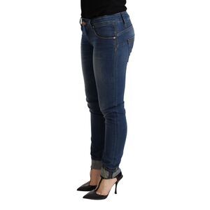 Acht Blue Washed Low Waist Skinny Denim Jeans Women's Pant